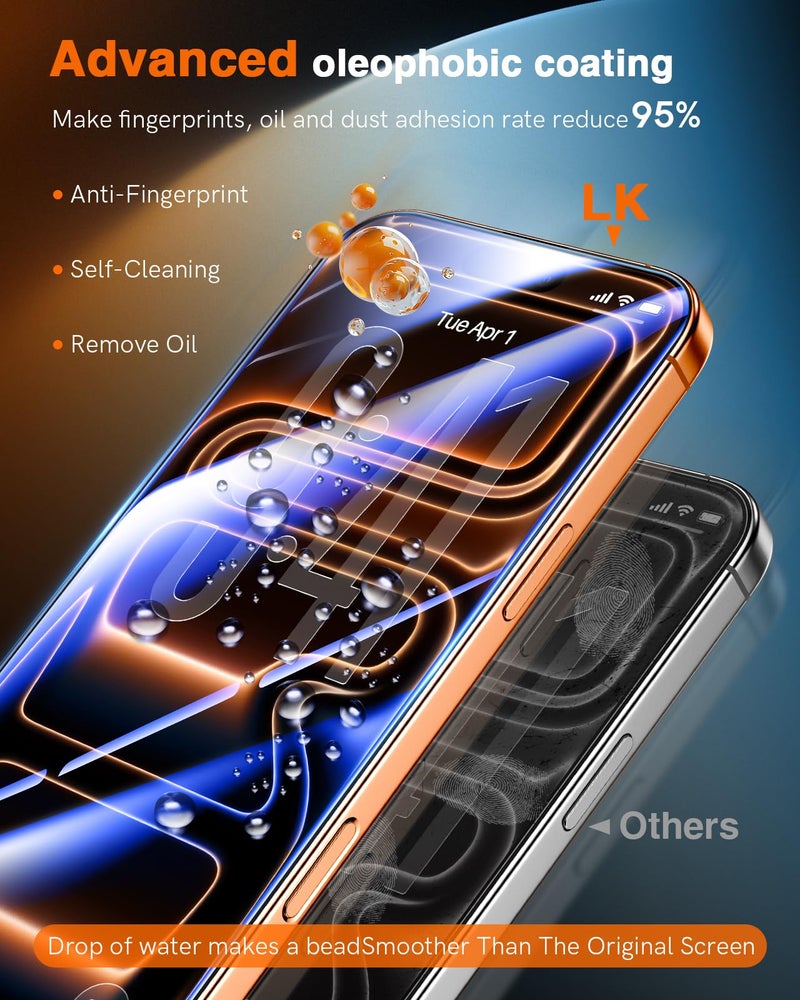 ال كي LK 2 Pack for iPhone 17 Pro Max/iPhone 16 Pro Max Screen Protector - Image 4