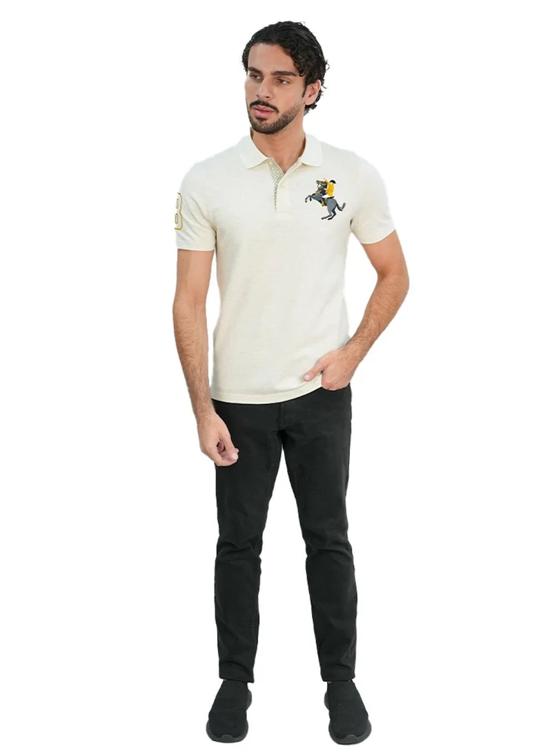 GIORDANO Men’s Slim Pique Polo with Napoleon Embroidery