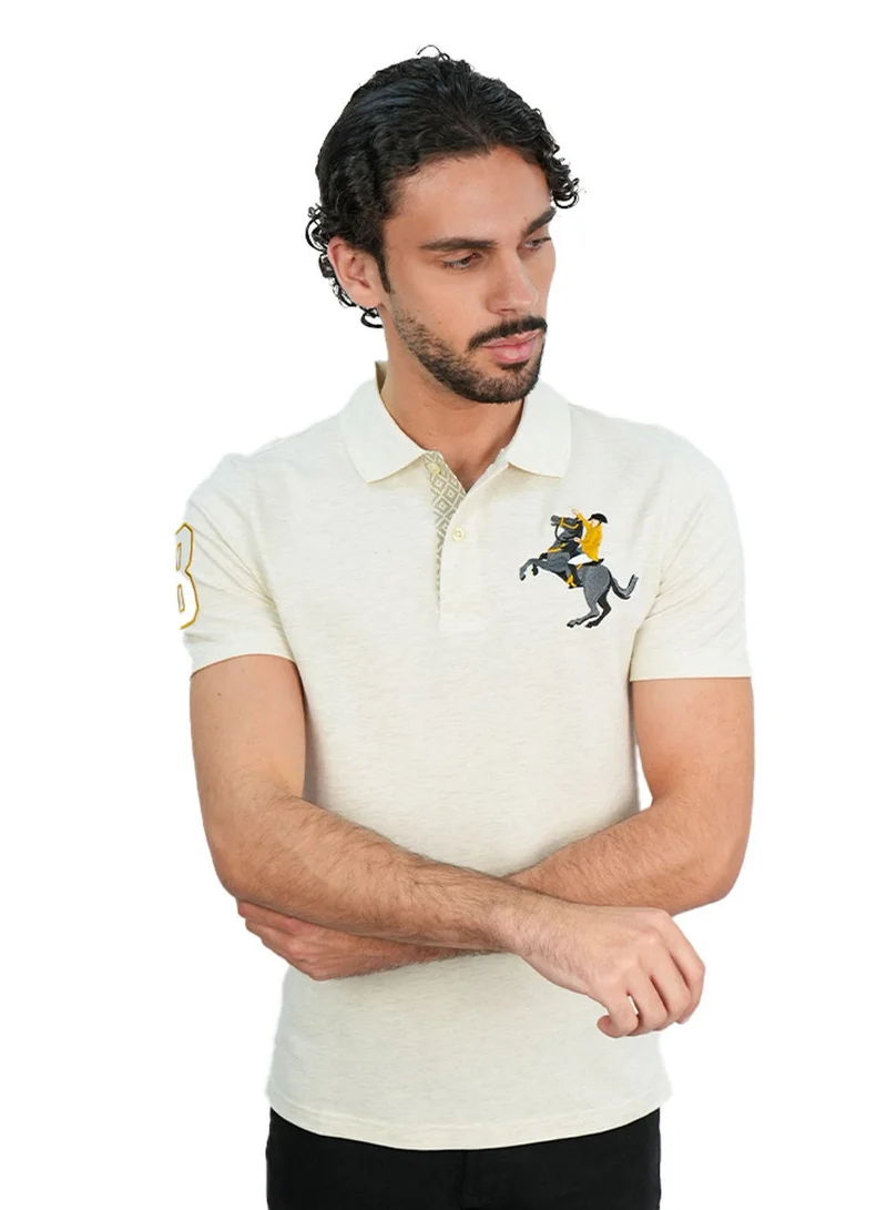 Men’s Slim Pique Polo with Napoleon Embroidery