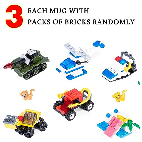 DAYMOO Build on Brick Mug, Cool Coffee Mugs for Kids, Creative Novelty Building Block Cups, Funny Coffee Mug for Men Adults Women Xmas Christmas - Black - Image 4