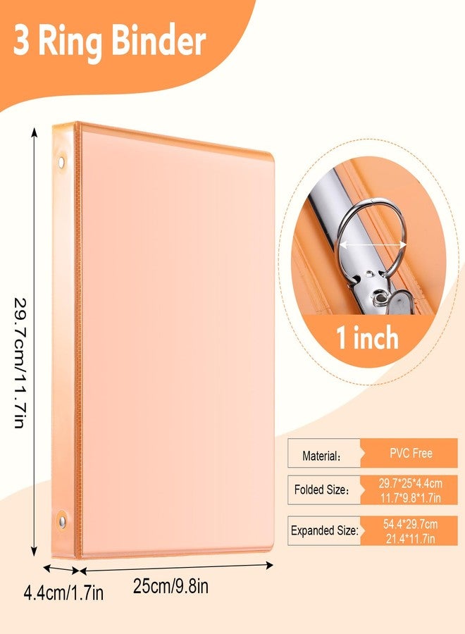 Thboxes 3 Ring Binder, 6 Pack 1 Inch Binder with 2 Interior Pockets Clear View Binder, 175 Sheet Capacity, Round Ring Binders for Office, School, Home Binder Supplies (6 Colors) - Image 3