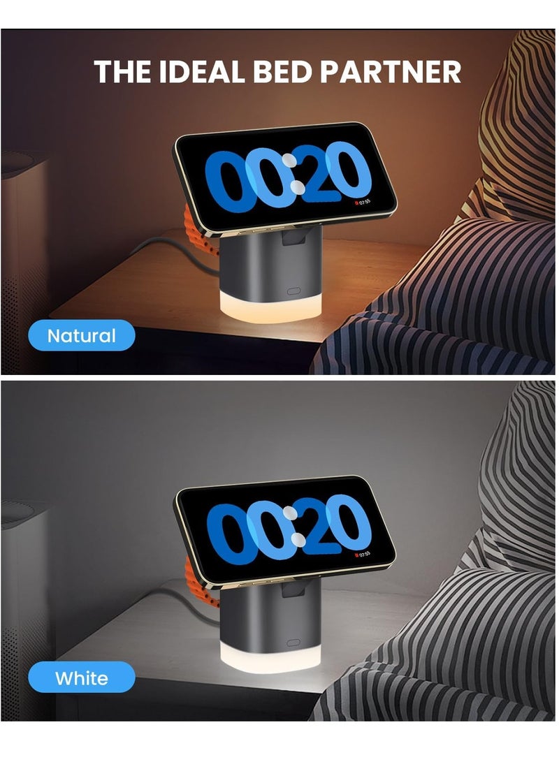 General 3-in-1 Charger Stand for Magsafe: Foldable Wireless Charging Station with Night Lights - Magnetic Charger Dock for iPhone 15/14/13/12 Pro/Max/Plus, AirPods, Apple Watch 2-9  - Image 4