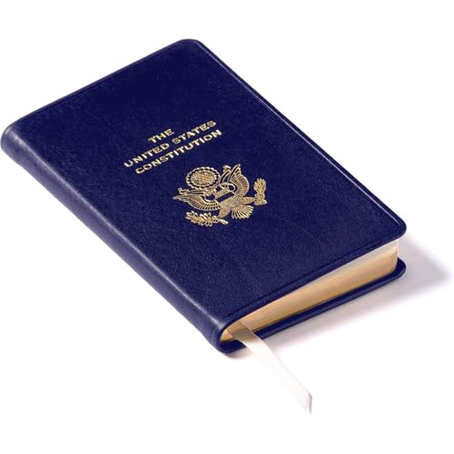 Graphic Image The United States Constitution and Related Documents | Published and Bound in the USA | Genuine Leather Soft Cover | Pocket Size (3.13" x 5.25", Indigo) - Image 1