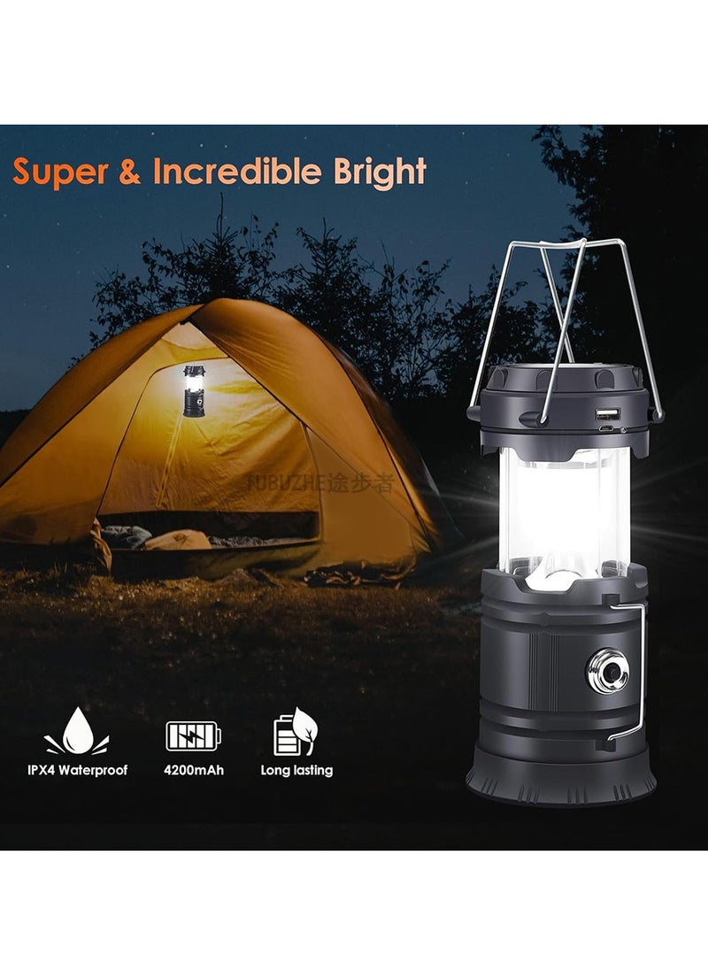 Generic Camping light, rechargeable and portable tent light, 3 lighting modes, 4200mAh portable power bank, with magnetic base, camping/hiking/fishing/hurricane/emergency electric horse light flashlight (2 packs)  - Image 1