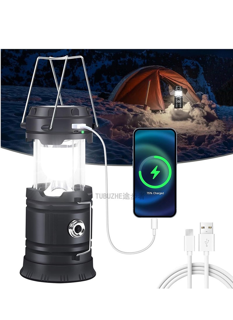 Generic Camping light, rechargeable and portable tent light, 3 lighting modes, 4200mAh portable power bank, with magnetic base, camping/hiking/fishing/hurricane/emergency electric horse light flashlight (2 packs)  - Image 4