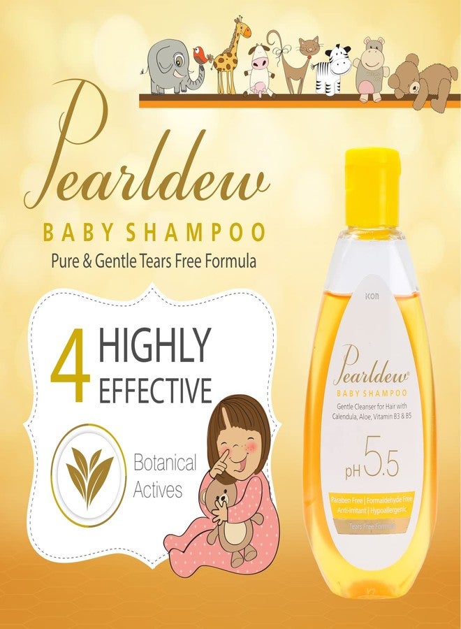 Pearldew Baby Shampoo 100 ml | With Calendula, Aloe Vera, and Vitamin B3 & B5 | pH 5.5 | Paraben Free | Sulphate Free | Formaldehyde Free | Pure & Gentle Tears Free Formula (Pack of 2) - Image 4