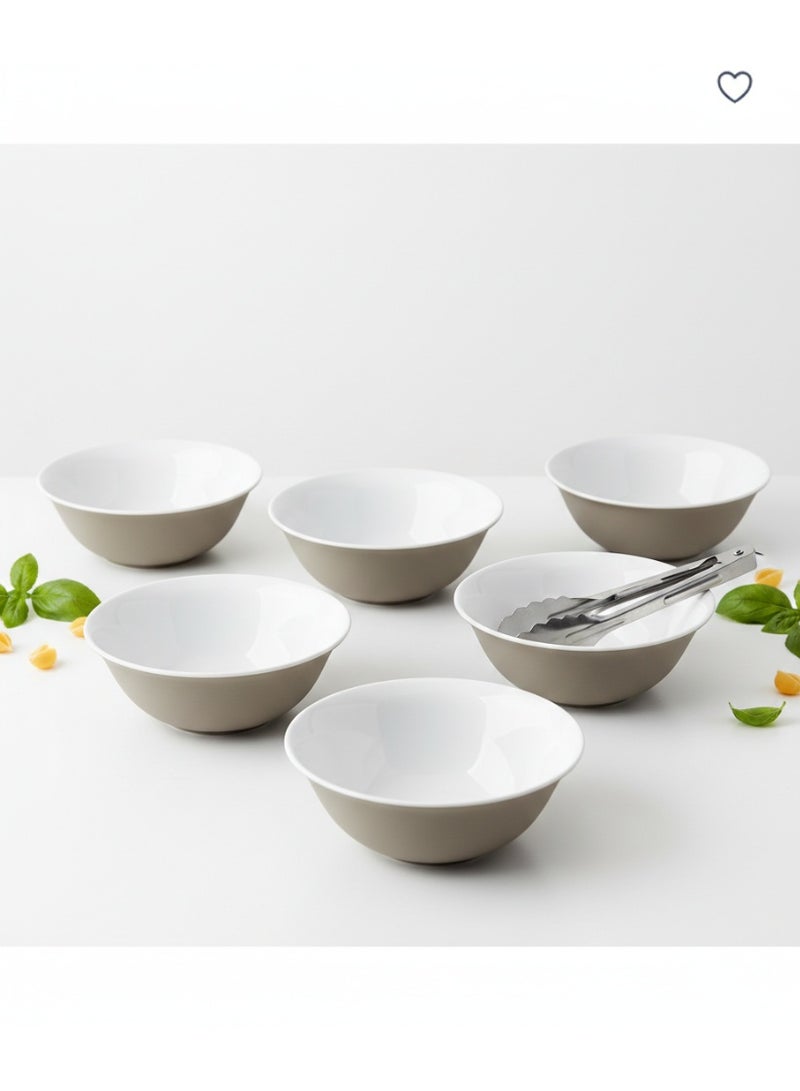British Chef 6 Pieces Plain White Soup Bowl Set | Dishwasher & Microwave Safe | Chip & Scratch Resistant | 100% Vegetarian & Bone Ash-Free, White - Image 4