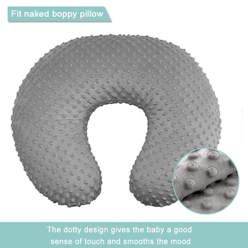 OWLOWLA Nursing Pillow Cover, Breastfeeding Pillow Slipcover Fits Nursing Pillow for Baby Boy Girl(Gray) - Image 2