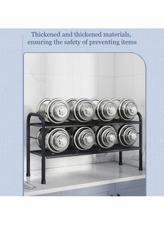 Magic Park Under Sink Kitchen Rack Cabinet Shelf Organizer 2 Tier Kitchen Sink Dish Rack with 8 Removable Panels Under Shelf Storage Organize Holder for Kitchen Bathroom Black  - Image 5
