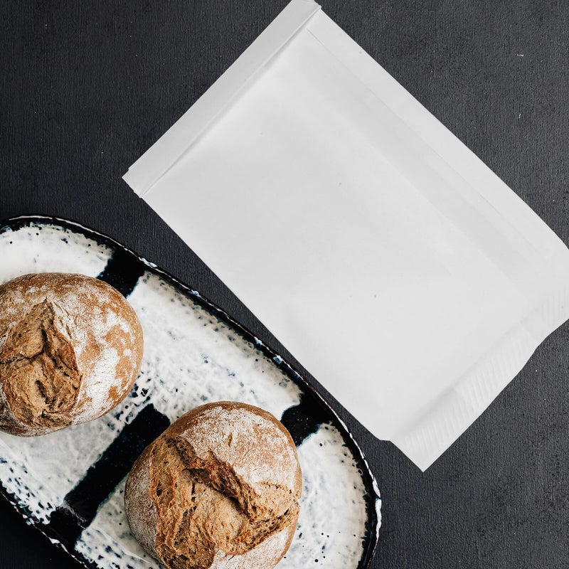 White Greaseproof Kraft Paper Bags 10x5 Inch Sealable For Bakery Sandwich Food Packing 25pcs - Image 5