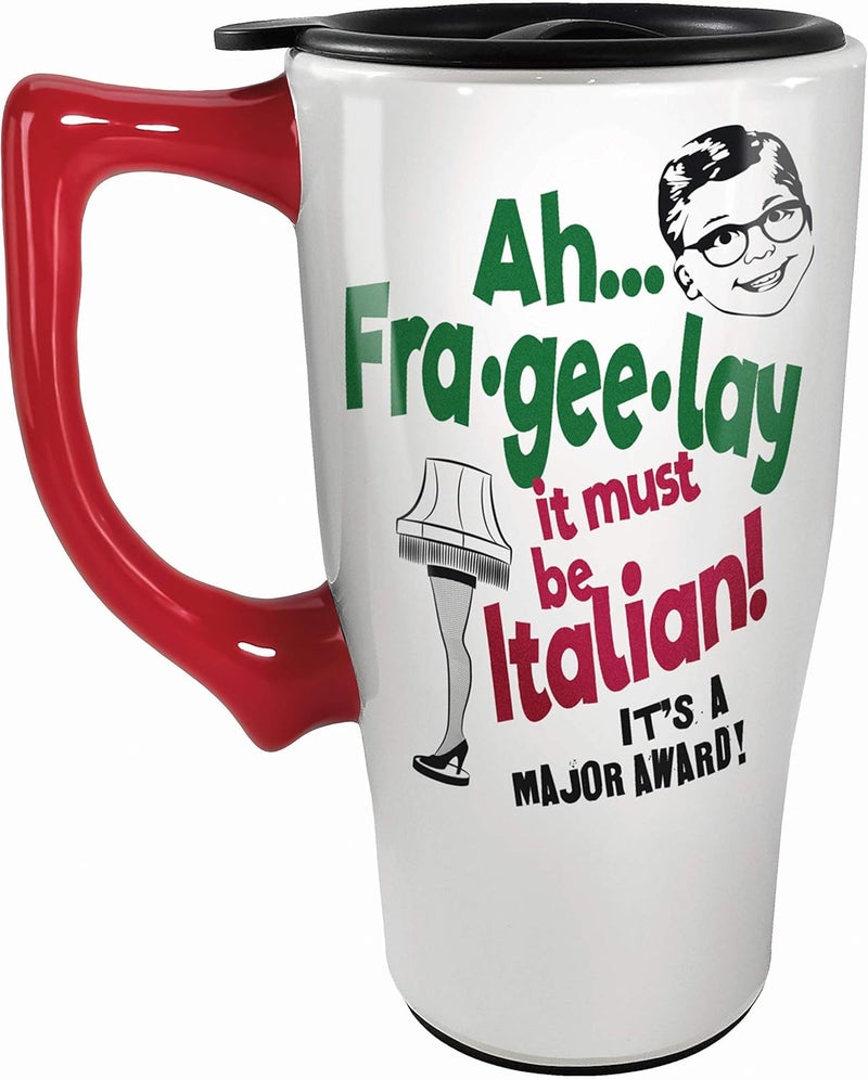 Spoontiques  12815 Spoontiques A Christmas Story Leg Lamp Ceramic Travel Mug 18 ounces White - Image 2