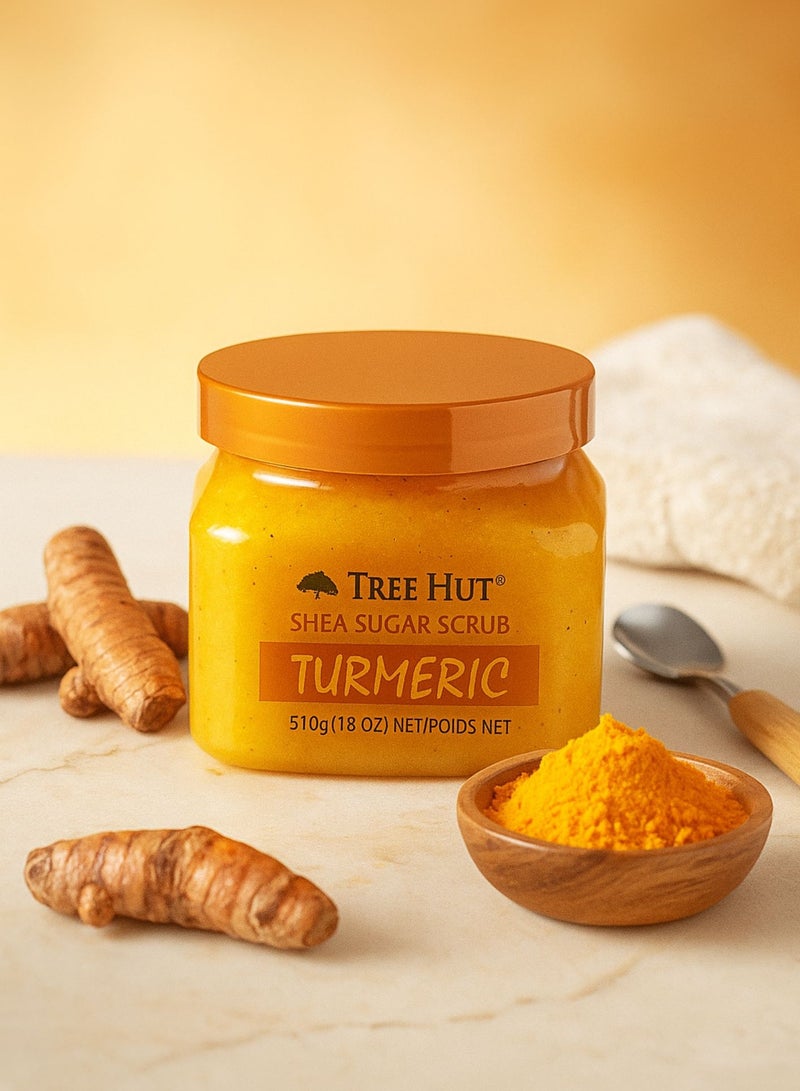 Tree Hut Turmeric Shea Sugar Scrub Smoothens & Renew Skin 510g - Image 2