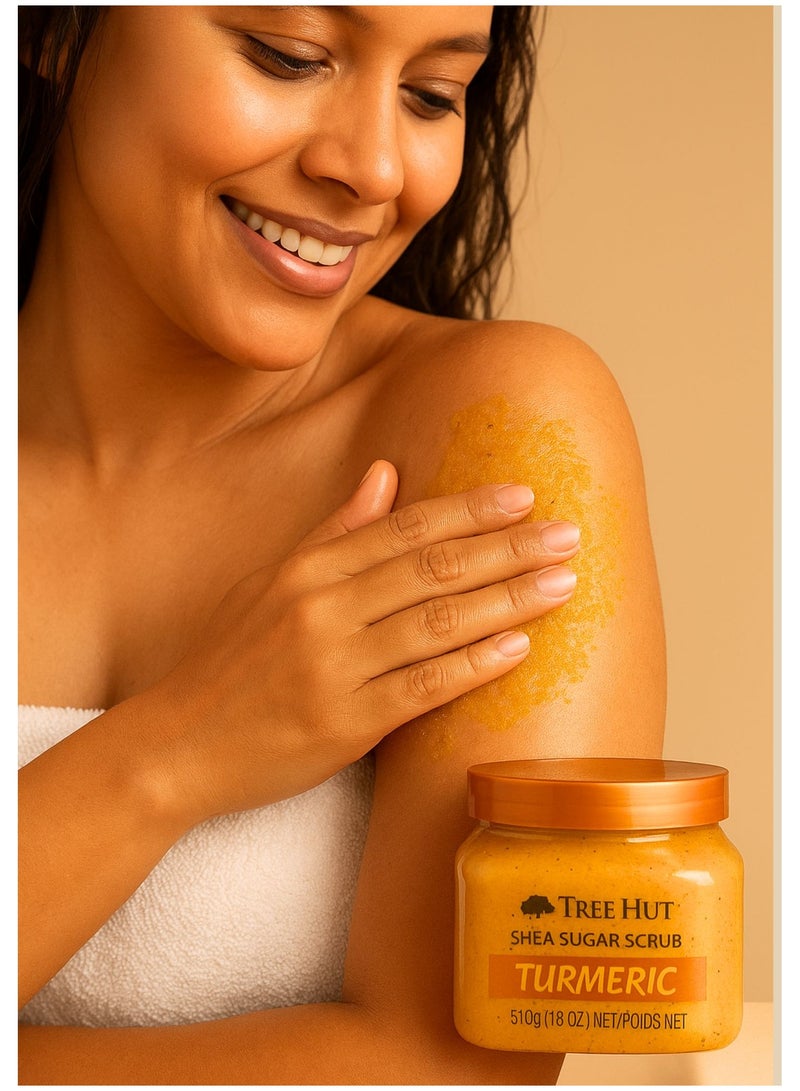 Tree Hut Turmeric Shea Sugar Scrub Smoothens & Renew Skin 510g - Image 3
