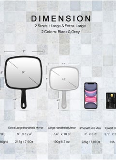 Glowudz Glowudz Handheld Mirror with Handle Black  - Image 4