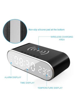 Vitacelli Alarm Clock with Wireless Charging, New 15W Faster Charging, Alarm Clocks for Heavy Sleepers Adults, Digital Alarm Clock for Bedroom, Home, or Office (Black)  - Image 2