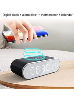Vitacelli Alarm Clock with Wireless Charging, New 15W Faster Charging, Alarm Clocks for Heavy Sleepers Adults, Digital Alarm Clock for Bedroom, Home, or Office (Black)  - Image 3