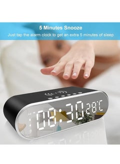 Vitacelli Alarm Clock with Wireless Charging, New 15W Faster Charging, Alarm Clocks for Heavy Sleepers Adults, Digital Alarm Clock for Bedroom, Home, or Office (Black)  - Image 5