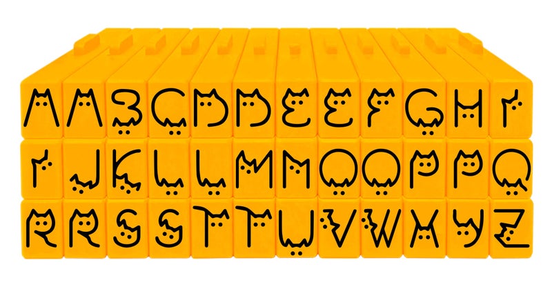 Contact USA Medium 36 Piece Kitty Cat Pegz Connectable Stamps