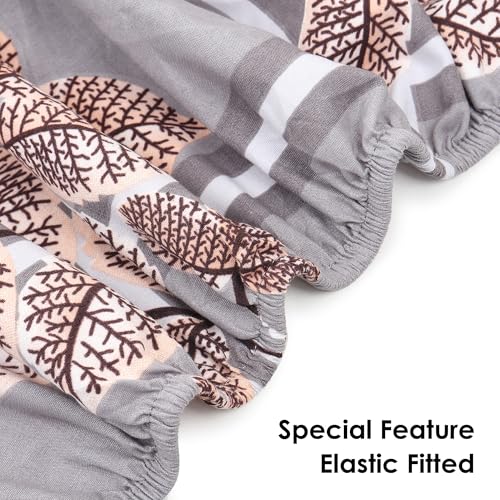 Nivasam Cotton Feel Glace Cotton Elastic Fitted Printed King Size Double Bed Bedsheet with 2 Pillow Cover(72"x78") 300-350 threadcount (Design1) - Image 3