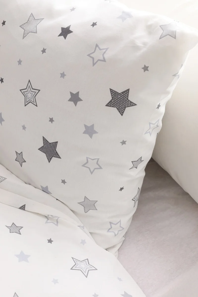 Favora Gold Single Duvet Cover Set - White
