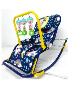 Generic Baby Bouncer Rocking And Stable Chair For Newborns, Infants And Children From 0 To 3 Years - 3 Positions - Size 70*50*50 (Blue Color) Helps The Child Sleep And Relax With Baby Toys  - Image 2