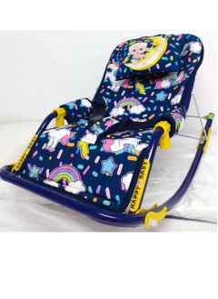 Generic Baby Bouncer Rocking And Stable Chair For Newborns, Infants And Children From 0 To 3 Years - 3 Positions - Size 70*50*50 (Blue Color) Helps The Child Sleep And Relax With Baby Toys  - Image 3