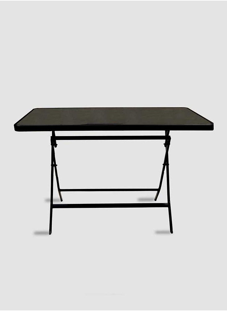 JILPHAR FURNITURE Jilphar Furniture Café Restaurant Dining Folding Table with Tempered Glass Black  76x80x80 Cm 