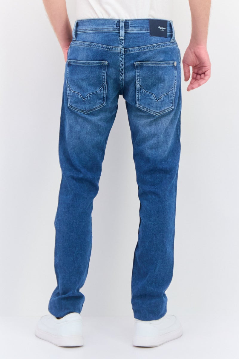 Pepe Jeans جينز رجالي بقصة عادية، قابل للتمدد، مغسول، أزرق - Image 2