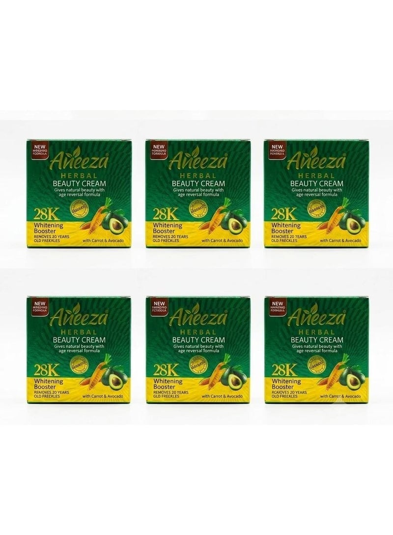 Herbal beauty cream 28k whitening booster 6pcs