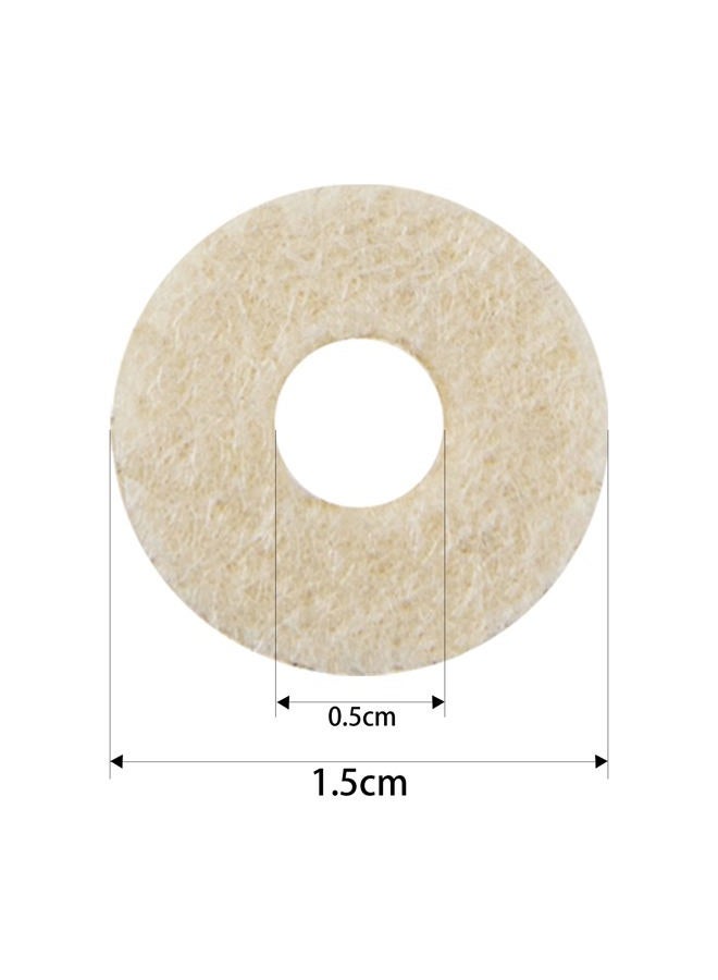 Yootones 20Pcs Trumpet Valve Felt Washers Cushion Trumpet Top Cap Felt Pads for Trumpet Replacement Musical Instrument Accessory (White) - Image 2