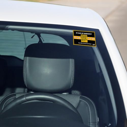 Tag8 Vehicle Emergency Contact QR Tag – Windshield Sticker with Owner Info | No App Needed | Scan to Contact | Durable, Weatherproof, Easy to Use, Parking & Safety Assistance - Image 2