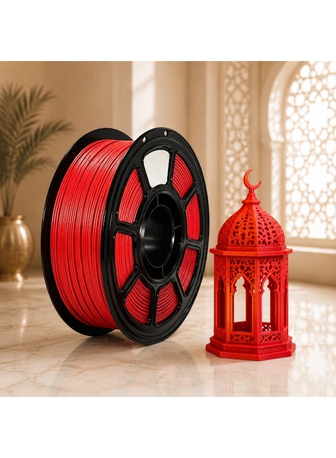 خيط طابعات ثلاثية الأبعاد، خيط بلا أحمر مقاس 1.75 ملم، خيط بلا للطباعة ثلاثية الأبعاد، خيط عالي السرعة، دقة الأبعاد ±0.02 ملم، متوافق مع معظم طابعات FDM، خيط بلا أحمر - 1 كجم - Image 3