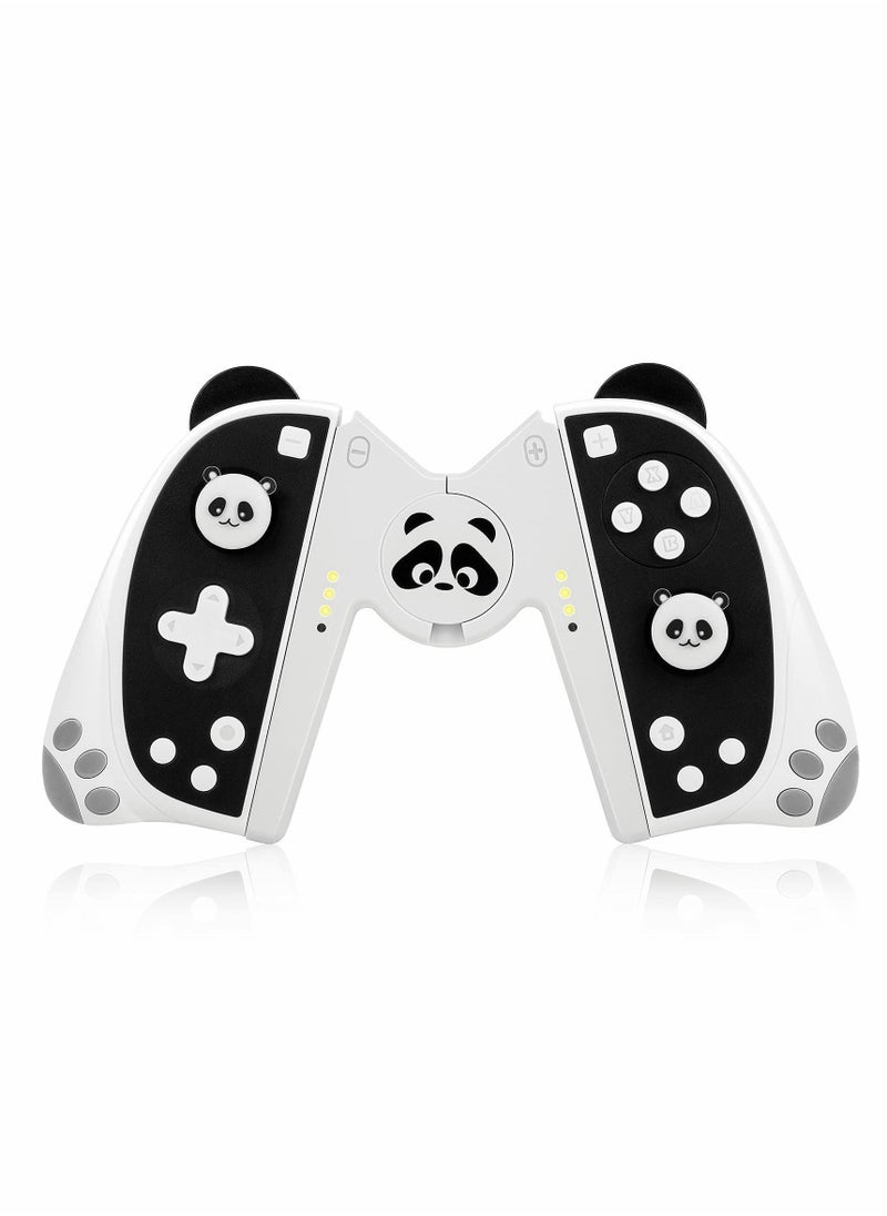 Y&D Switch Wireless Controller for Bluetooth Gamepad Kawaii Accessories, Handle+Cover+Stand, Panda  - Image 1