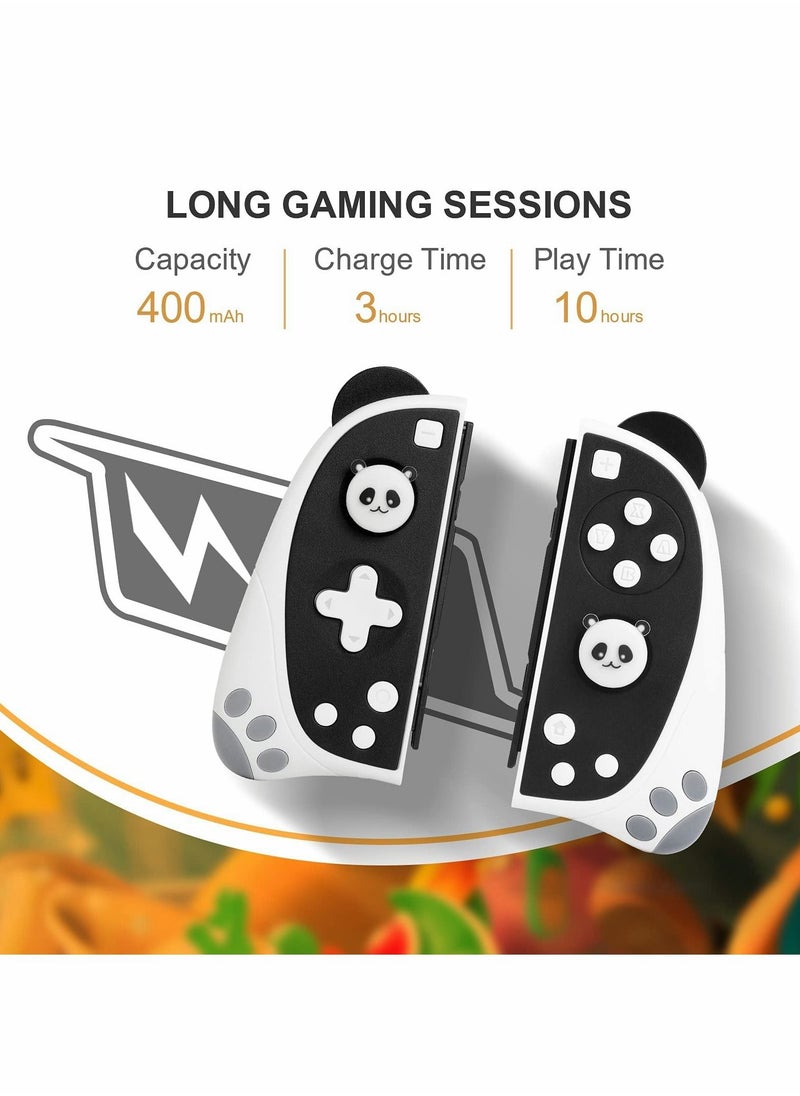 Y&D - Switch Wireless Controller for Bluetooth Gamepad Kawaii Accessories, Handle+Cover+Stand, Panda - Image 1