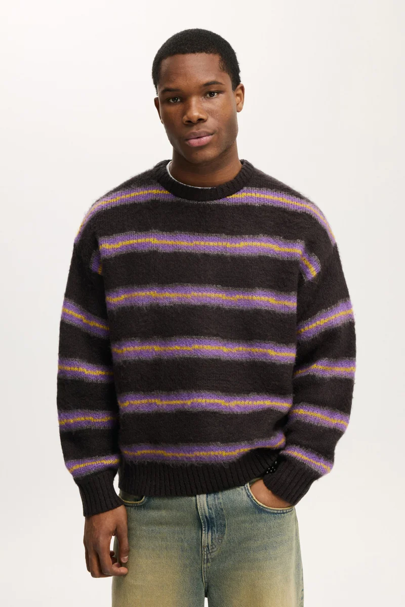 كوتون اون BOX FIT FUZZY CREW KNIT