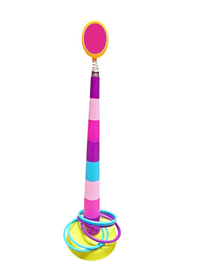 MUREN® 2 in 1 Ring Toss Game for Kids 4 to 8 Years, Hoopla Ring Game Shape Sorter Color Recognition Aim and Strike Outdoor Toys & Game-Hoppy loppy-Random Design - Image 5