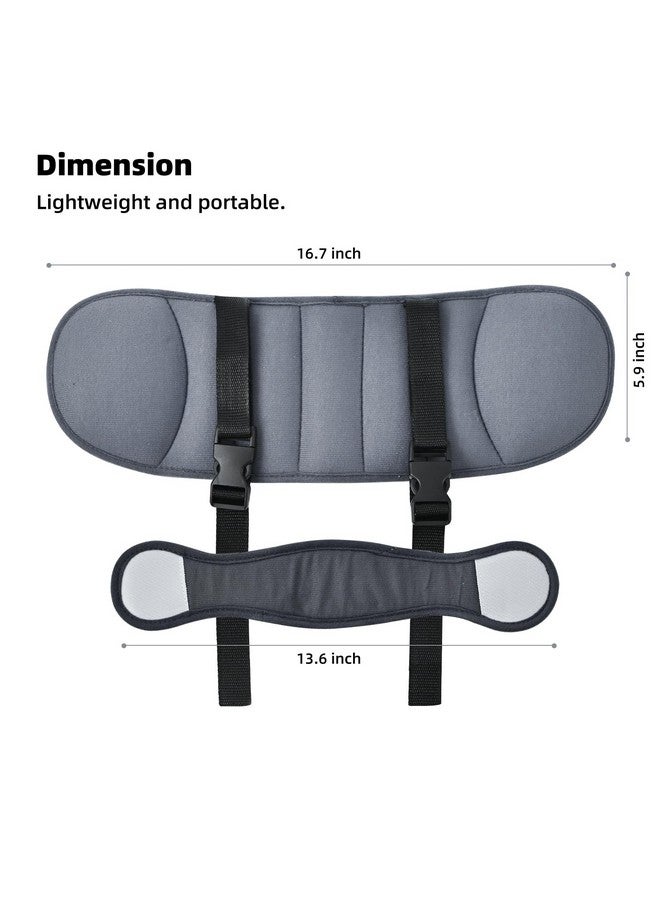 StoHua Kids Car Seat Head Support Band, Adjustable Child Carseat Headhold, Safety Car Seat Neck Relief Strap, Breathable Head Neck Pillow Support - Baby Travel Accessories, Dark Grey - Image 5