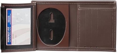 Perfect Fit Shield Wallets Los Angeles LAPD or Phoenix Police Department Badge Leather Cutout PF158 for 35 in Tall Badge - Image 1