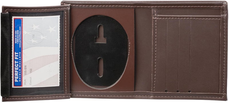 Perfect Fit Shield Wallets Los Angeles LAPD or Phoenix Police Department Badge Leather Cutout PF158 for 35 in Tall Badge - Image 2