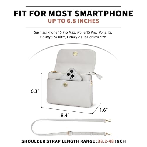 CHOLISS Small Crossbody Bags for Women, Vegan Leather Cell Phone Purse, Mini Travel Purse with Adjustable Strap - Image 3