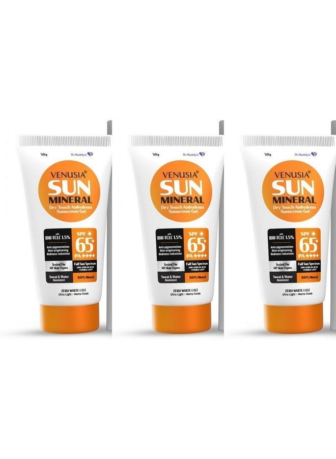 VENUSIA Dr. Reddy's Mineral SPF 65 | Full Spectrum Protection - UVA, UVB, Blue Light, Visible Light | Dermatologist Recommended | For Anti-pigmentation | Sun Damage Repair| Pack of 3 - Image 1