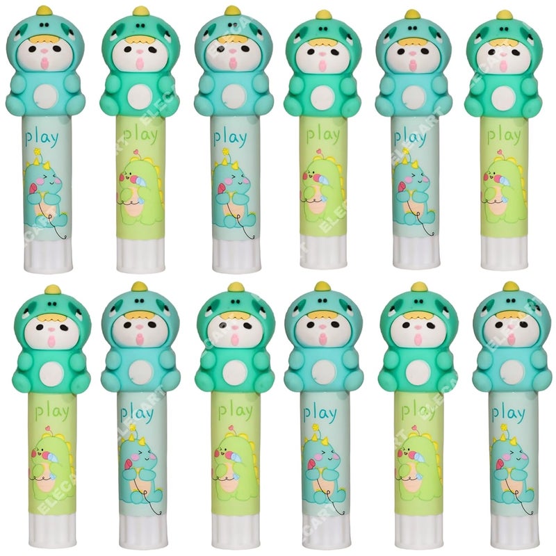 Elecart Glue Stick Safe ChildFriendly Craft Glue for Arts Crafts Activities StrongHold adhesive for School Office Supplies Pack of 12