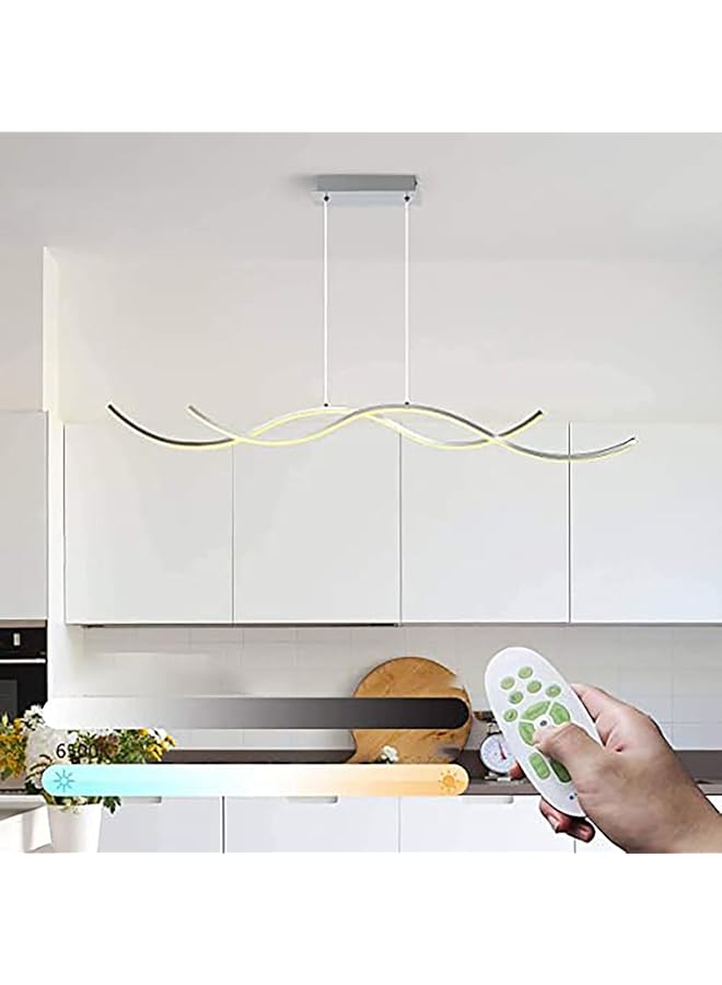 Garwarm Modern Wave Pendant Light 32W Led Dimmable Chandelier With ...