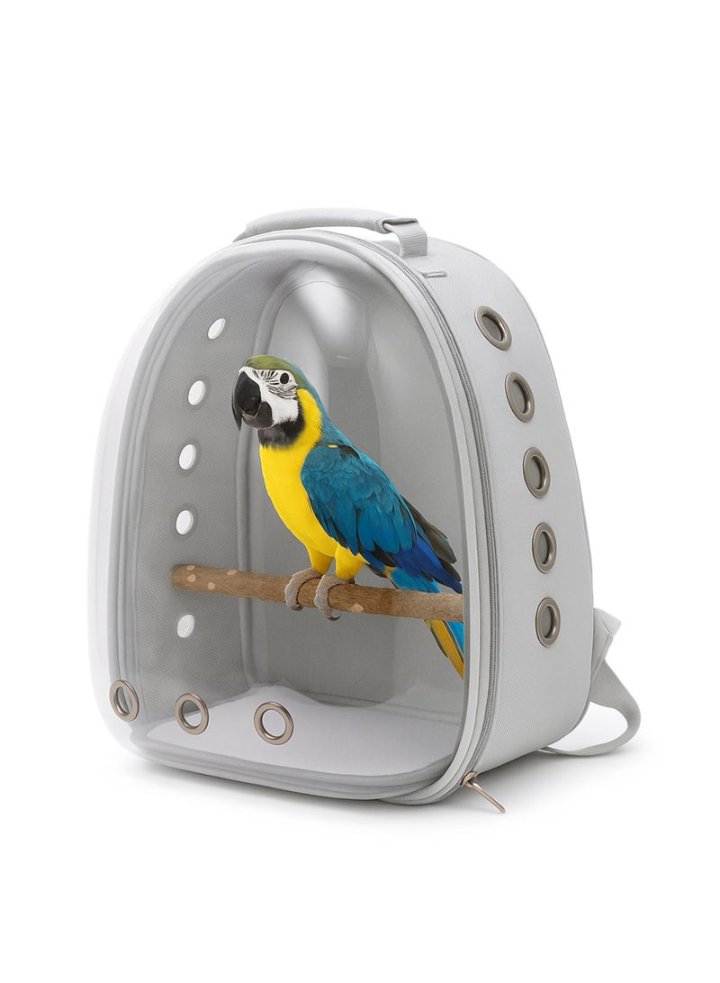 Breathable Pet Bird Transport Bag with Anti-lost Hook and Non-slip Pad - White - Image 1