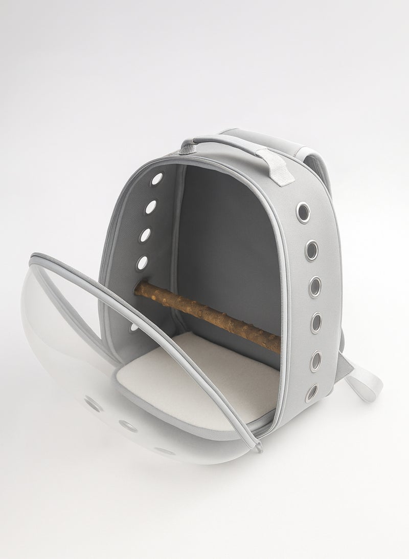 Breathable Pet Bird Transport Bag with Anti-lost Hook and Non-slip Pad - White - Image 4