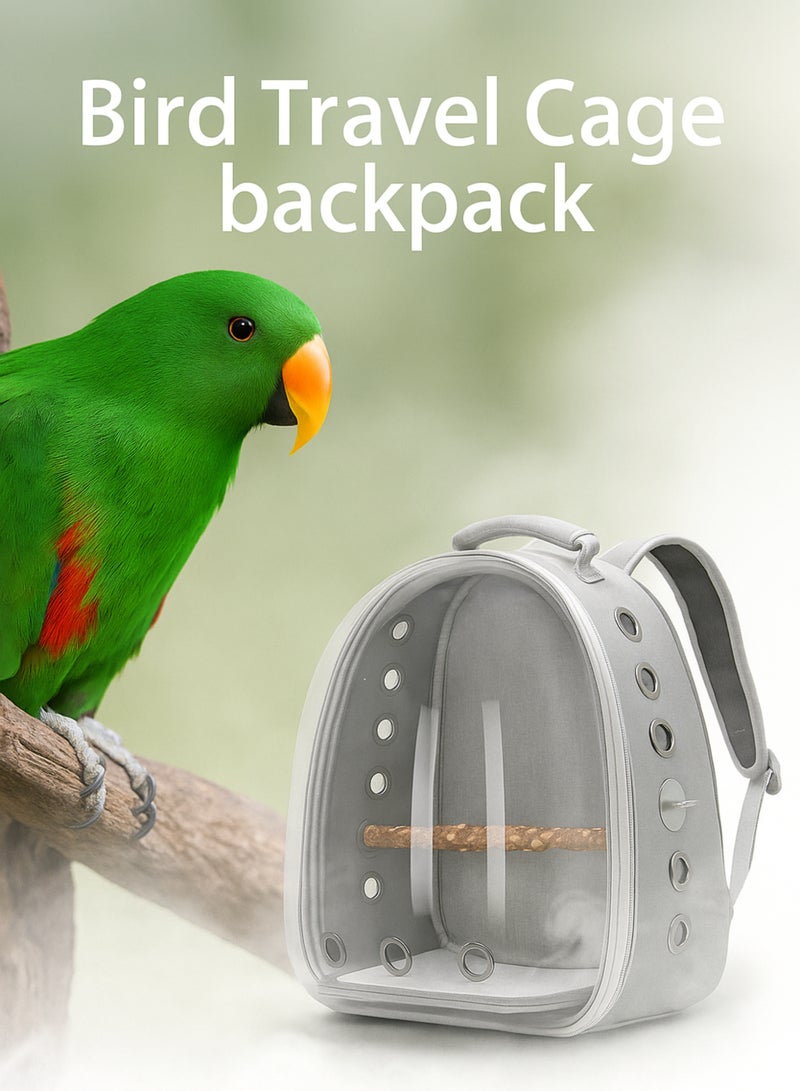 Breathable Pet Bird Transport Bag with Anti-lost Hook and Non-slip Pad - White - Image 5