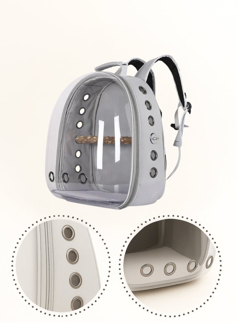 Breathable Pet Bird Transport Bag with Anti-lost Hook and Non-slip Pad - White - Image 3