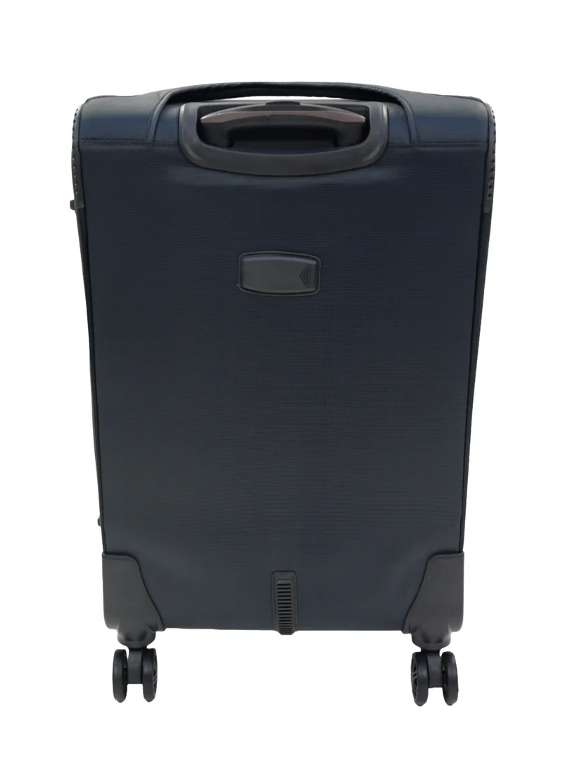 GIORDANO GIORDANO Jodo Series Check-In Medium Suitcase Grey, Soft Nylon Lightweight Durable Expandable 4 Wheels Luggage Trolley Bag 24" With Secure TSA Combination Lock.