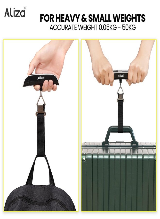 Aliza Luggage Scale with Digital LCD Display - UAE's #1 Portable Digital Luggage Weighing Scale to Measure Upto 50Kg/110b - Ideal Luggage Scale for Frequent Travellers - - Image 2