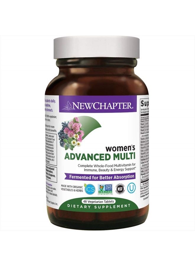 New Chapter Women's Multivitamin, Every Woman, Fermented with Probiotics + Iron + Vitamin D3 + B Vitamins + Organic Non-GMO Ingredients - 48 ct - Image 1